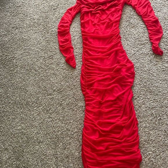 Fashion Nova mesh ruched dress - Picture 2 of 2